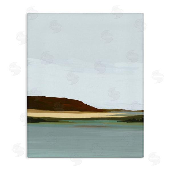 stupell industries Amy Hall | Abstract Mountain Lake Wall Art