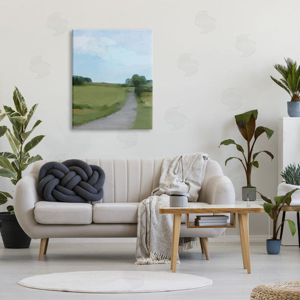 Stupell Industries Amy Hall | Abstract Path Through Grassland Rural Landscape Scene Wall Art