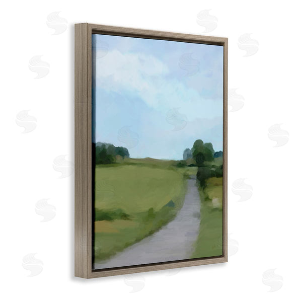 Stupell Industries Amy Hall | Abstract Path Through Grassland Rural Landscape Scene Wall Art