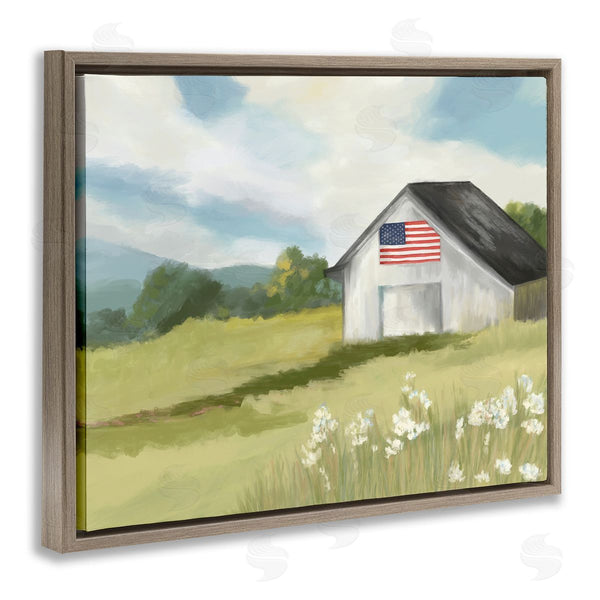 Stupell Industries Amy Hall | American Flag On Barn Wall Art