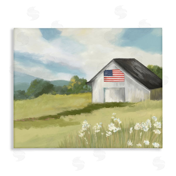 stupell industries Amy Hall | American Flag on Barn Wall Art