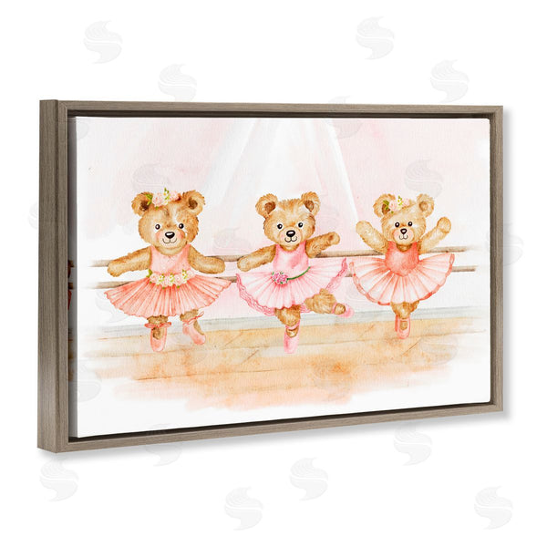 Stupell Industries Amy Hall | Ballet Teddies Triplet Wall Art