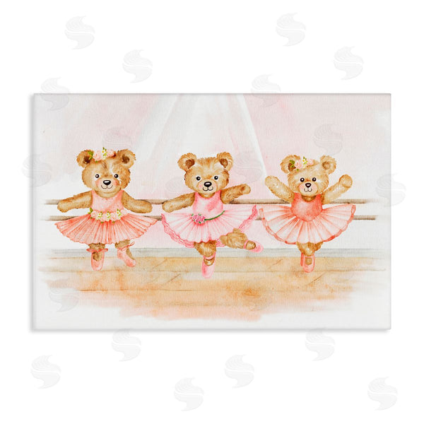 stupell industries Amy Hall | Ballet Teddies Triplet Wall Art