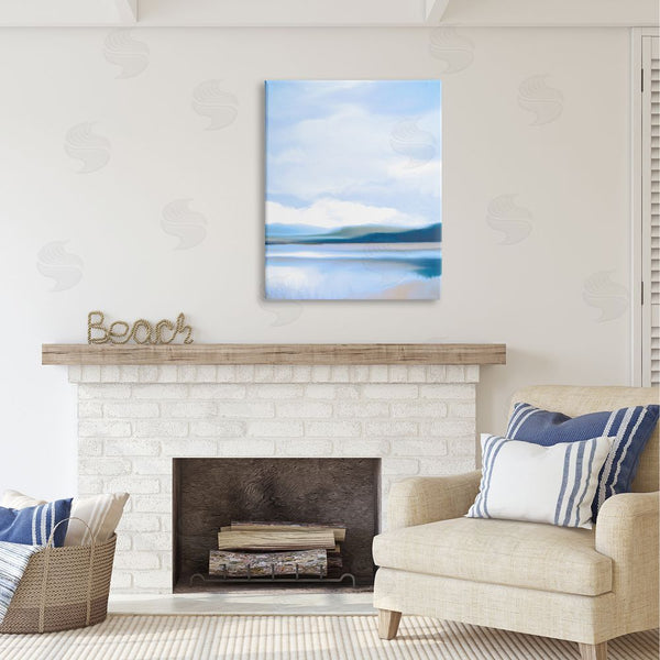 Stupell Industries Amy Hall | Blue Beach Shore Wall Art