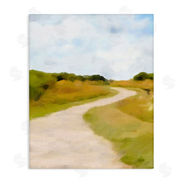 stupell industries Amy Hall | Countryside Landscape Grassland Path Nature Vegetation Wall Art