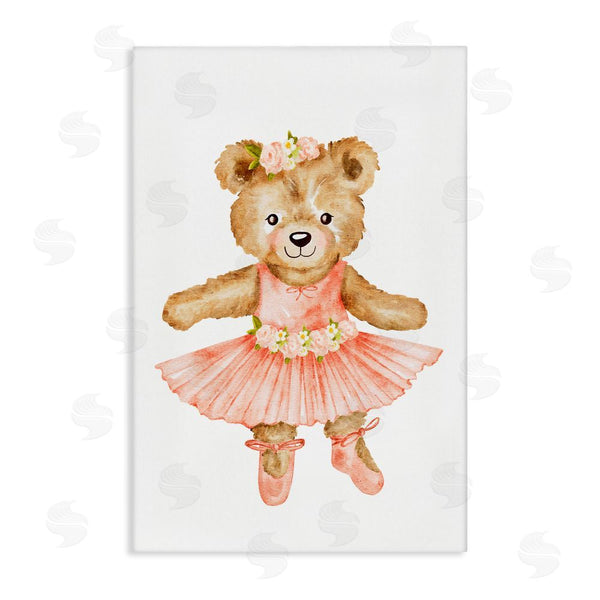 stupell industries Amy Hall | Floral Ballerina Teddy Bear Wall Art