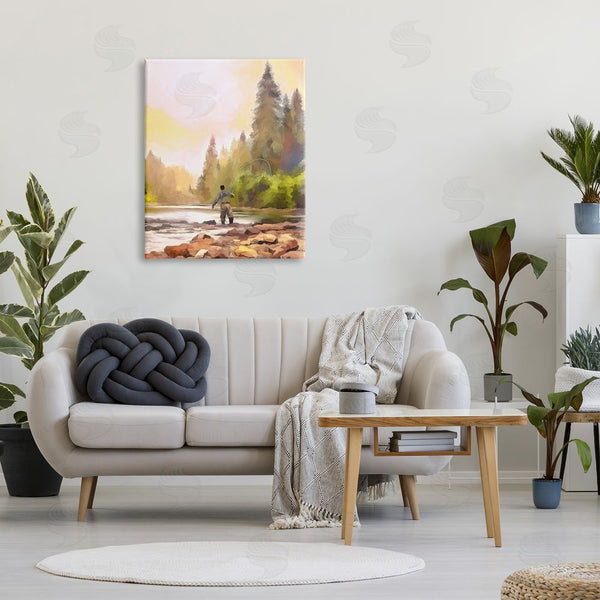 Stupell Industries Amy Hall | Fly Fishing At Lake Wall Art