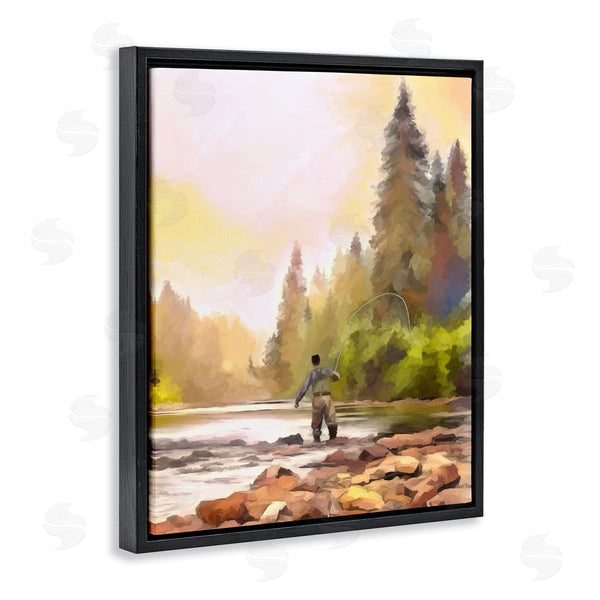Stupell Industries Amy Hall | Fly Fishing At Lake Wall Art