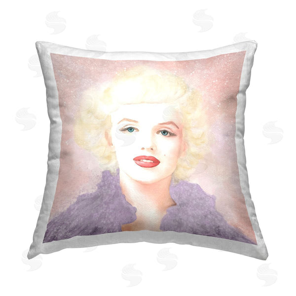 stupell industries Amy Hall | Pastel Marilyn Portrait Printed Throw Pillow