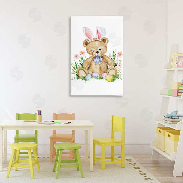 Stupell Industries Amy Hall | Springy Easter Teddy Bear Wall Art