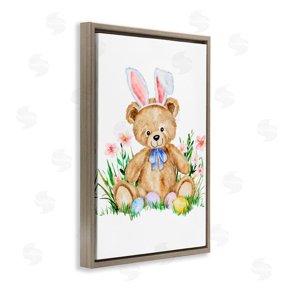 Stupell Industries Amy Hall | Springy Easter Teddy Bear Wall Art