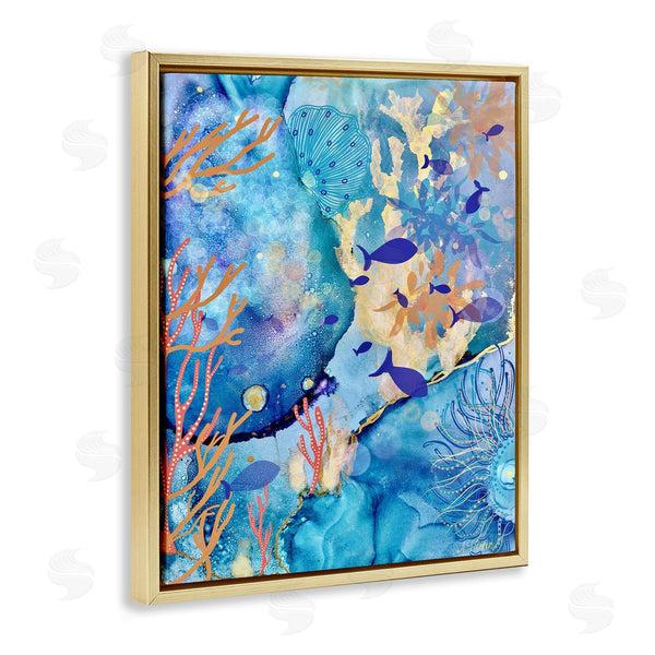 Stupell Industries Amy Tieman | Coral & Sea Life Collage