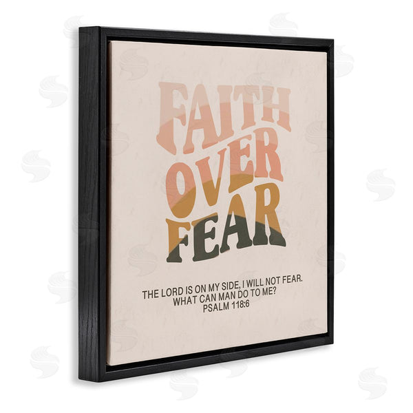 Stupell Industries Amylee Weeks | Retro Faith Over Fear Wall Art