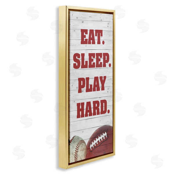 Stupell Industries Andi Metz | Eat Sleep Play Hard Sports Wall Art