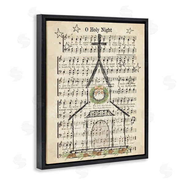 Stupell Industries Andi Metz | Festive Holy Night Musical Script