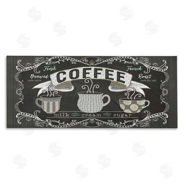 stupell industries Andi Metz | Freshly Brewed Coffee Sign Parisian Pattern