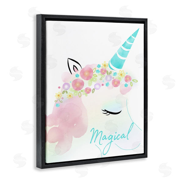 Stupell Industries Andi Metz | Magical Floral Unicorn