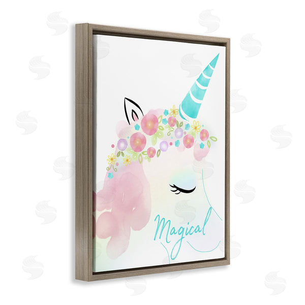 Stupell Industries Andi Metz | Magical Floral Unicorn