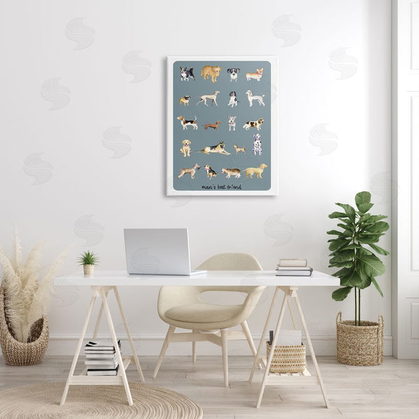 Stupell Industries Andi Metz | Man's Best Friend Dog Breeds Wall Art