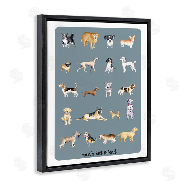 Stupell Industries Andi Metz | Man's Best Friend Dog Breeds Wall Art
