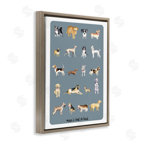 Stupell Industries Andi Metz | Man's Best Friend Dog Breeds Wall Art