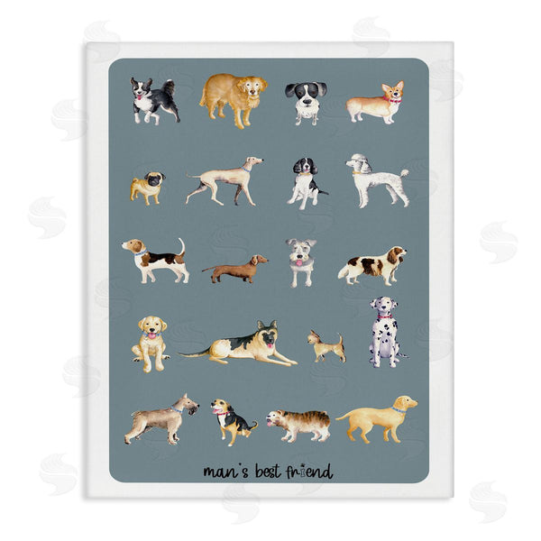 stupell industries Andi Metz | Man's Best Friend Dog Breeds Wall Art