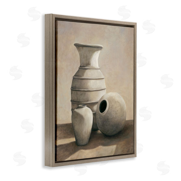 Stupell Industries André Mazo | Sepia Ceramic Urn Vases Still Life Detailed Drawing Wall Art