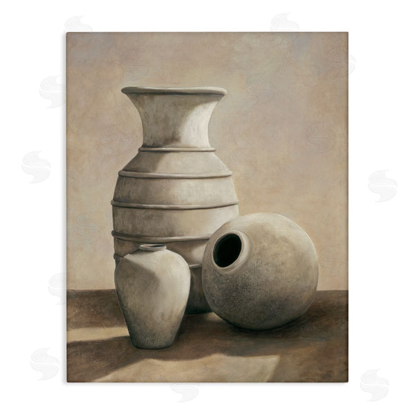 stupell industries André Mazo | Sepia Ceramic Urn Vases Still Life Detailed Drawing Wall Art