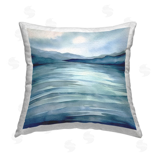 Stupell Industries Andrea Haase | Abstract Lake View Printed Throw Pillow