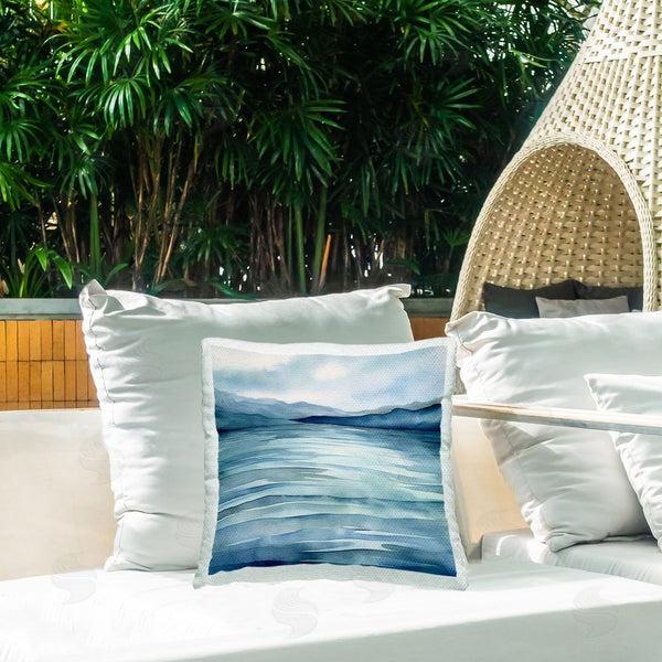 Stupell Industries Andrea Haase | Abstract Lake View Printed Throw Pillow