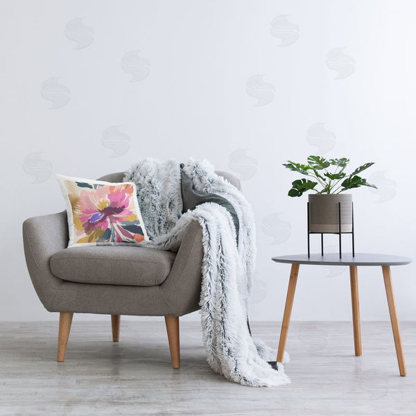 Stupell Industries Andrea Haase | Abstract Pink Blossom Printed Throw Pillow