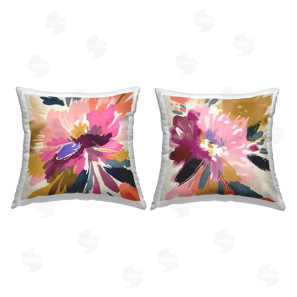 stupell industries Andrea Haase | Abstract Pink Blossoms Printed Throw Pillow Set