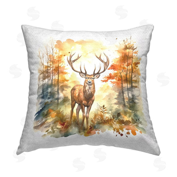 Stupell Industries Andrea Haase | Autumn Forest Stag Printed Throw Pillow