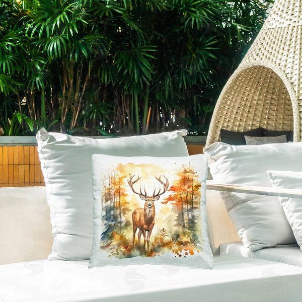 Stupell Industries Andrea Haase | Autumn Forest Stag Printed Throw Pillow