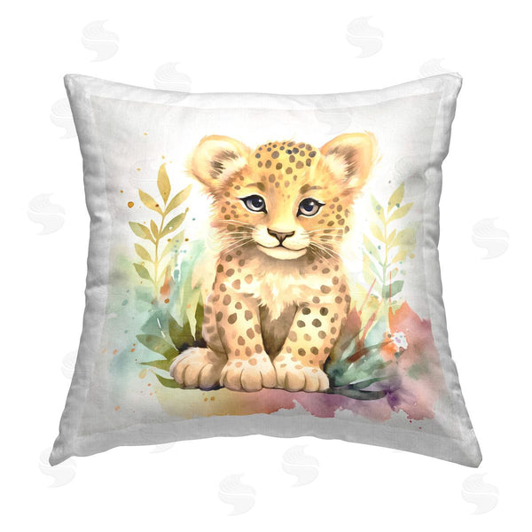 stupell industries Andrea Haase | Baby Cheetah Cub Printed Throw Pillow