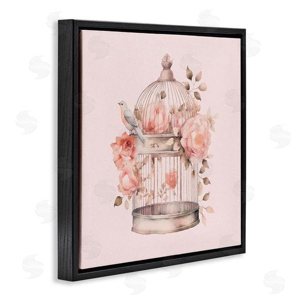 Stupell Industries Andrea Haase | Bird Cage With Rose Blooms Wall Art