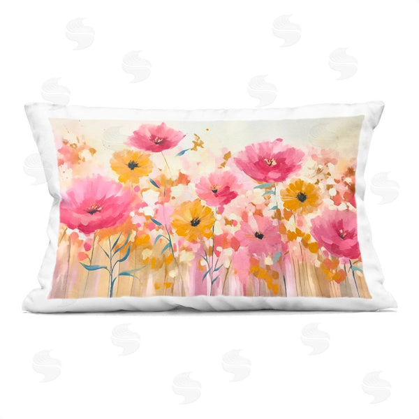 stupell industries Andrea Haase | Blooming Whimsy Pink & Yellow Throw Pillow