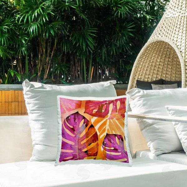 Stupell Industries Andrea Haase | Bold Patterned Monstera Printed Throw Pillow
