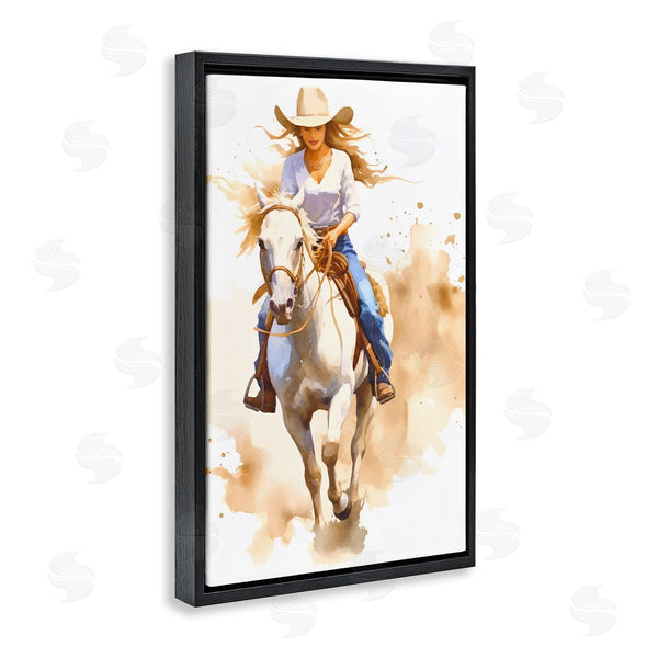 Stupell Industries Andrea Haase | Cowgirl Jockey Charm Wall Art