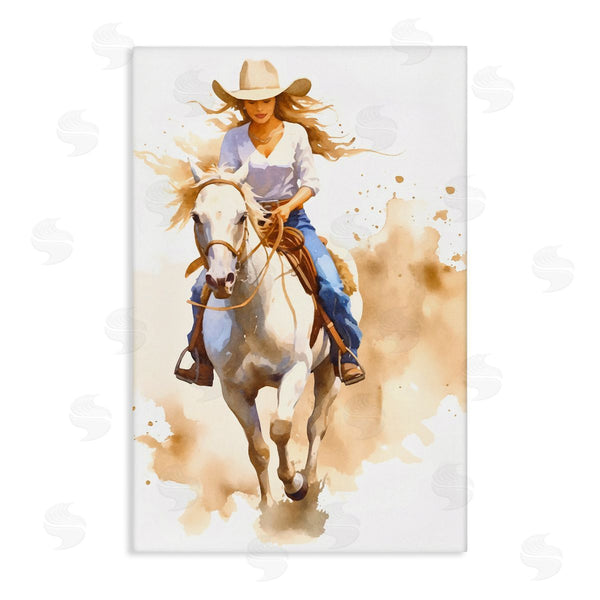 stupell industries Andrea Haase | Cowgirl Jockey Charm Wall Art