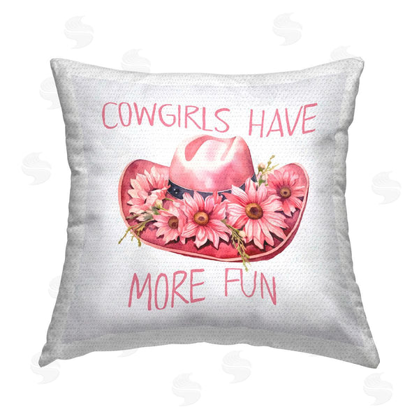 Stupell Industries Andrea Haase | Cowgirls Have More Fun Printed Throw Pillow