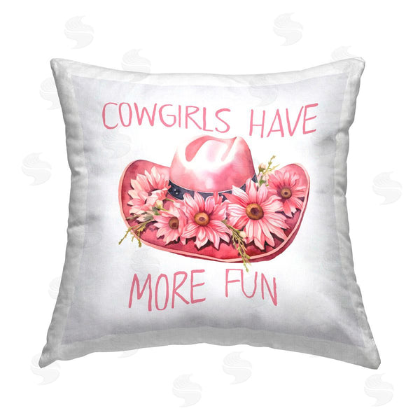 stupell industries Andrea Haase | Cowgirls Have More Fun Printed Throw Pillow
