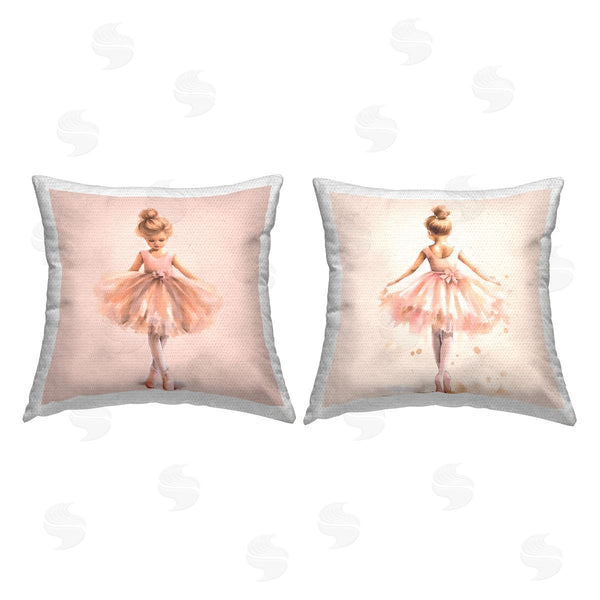 Stupell Industries Andrea Haase | Dancing Star Ballerinas Printed Throw Pillow Set