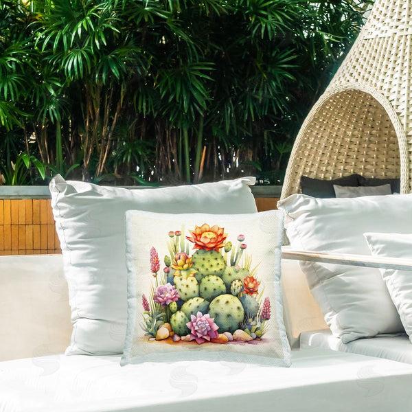 Stupell Industries Andrea Haase | Desert Spring Cacti Printed Throw Pillow