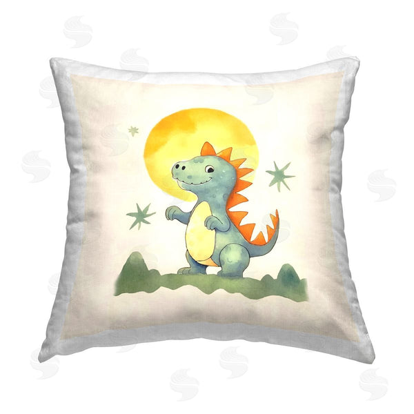 stupell industries Andrea Haase | Dino Under Moonlight Printed Throw Pillow