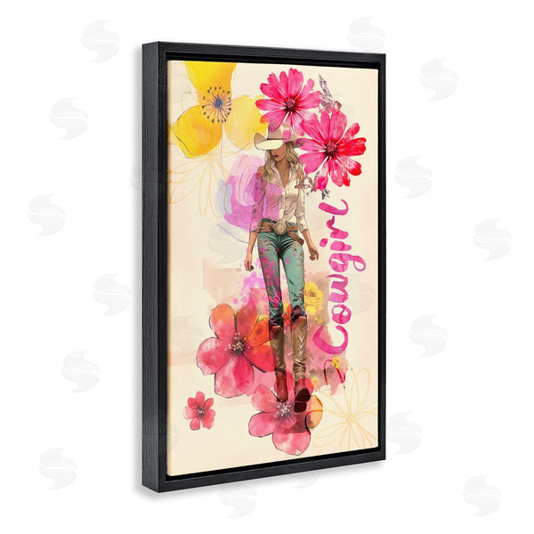 Stupell Industries Andrea Haase | Fancy Floral Cowgirl