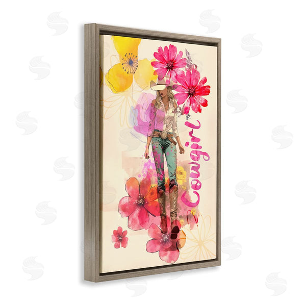 Stupell Industries Andrea Haase | Fancy Floral Cowgirl