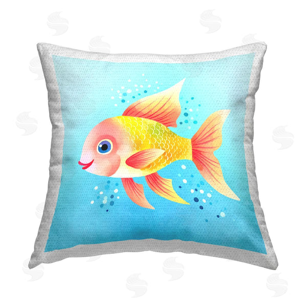 Stupell Industries Andrea Haase | Happy Fish With Speckles Printed Throw Pillow