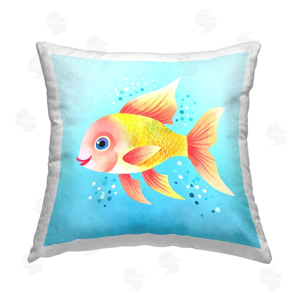 stupell industries Andrea Haase | Happy Fish with Speckles Printed Throw Pillow