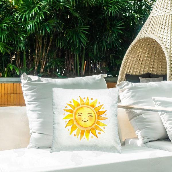 Stupell Industries Andrea Haase | Happy Sun Boho Rays Printed Throw Pillow
